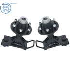 Pair of 6 × 5.5 Lug Wheels for Shipping Container (Bolt-on Spindle Kit)