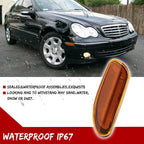 Pair Amber Front Side Marker Lights for Mercedes-Benz W203 C-Class