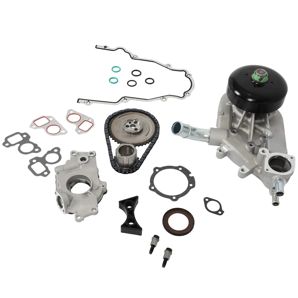 Timing Chain Kit with Cover Gasket & Oil Pump for Cadillac GMC Chevrolet (2003–2006)