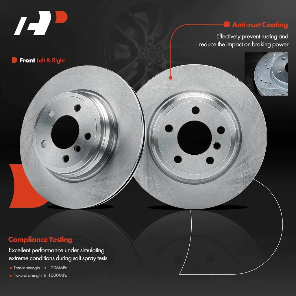 Rear Disc Brake Rotors & Ceramic Pads for BMW 340i xDrive (2016–2018)