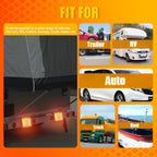 2 Magnetic LED Tail Lights for Tow Towing Trailer (Wireless USB Battery Operated)