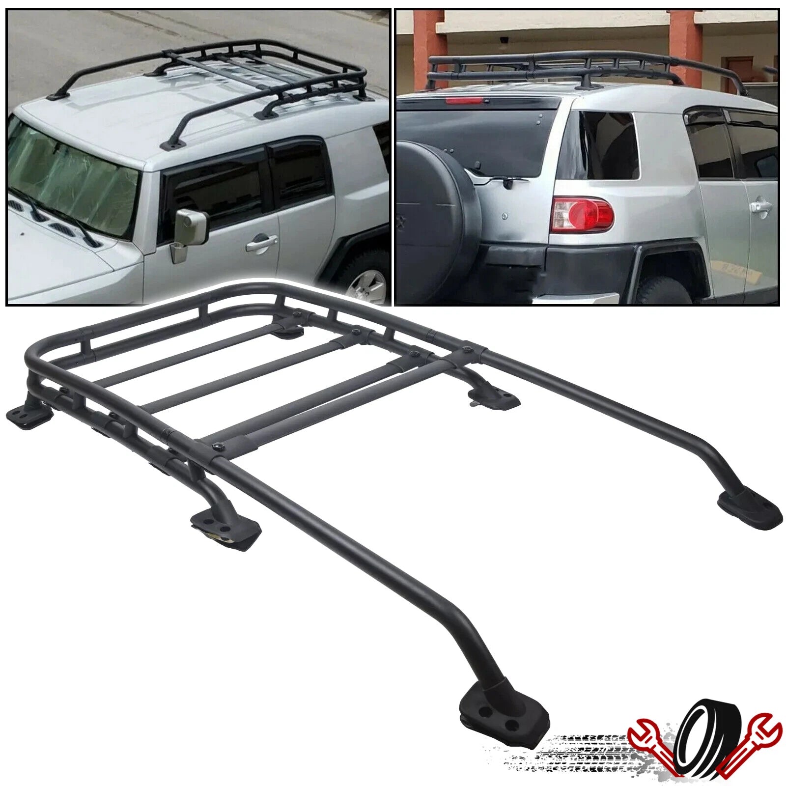 Aluminum Roof Rack Cargo Carrier for Toyota FJ Cruiser (2007–2014)