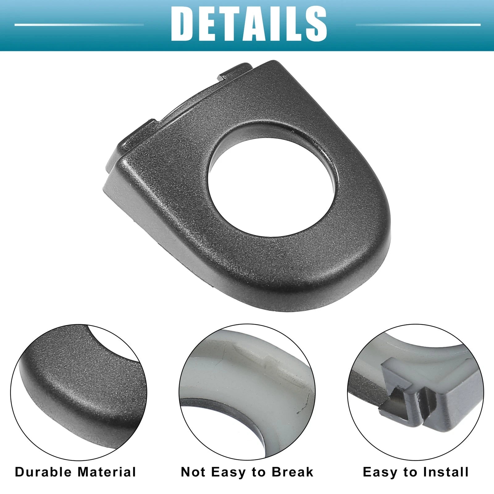 Front Left Door Handle Lock Cover Cap for Volkswagen Jetta (2011–2016) Gray