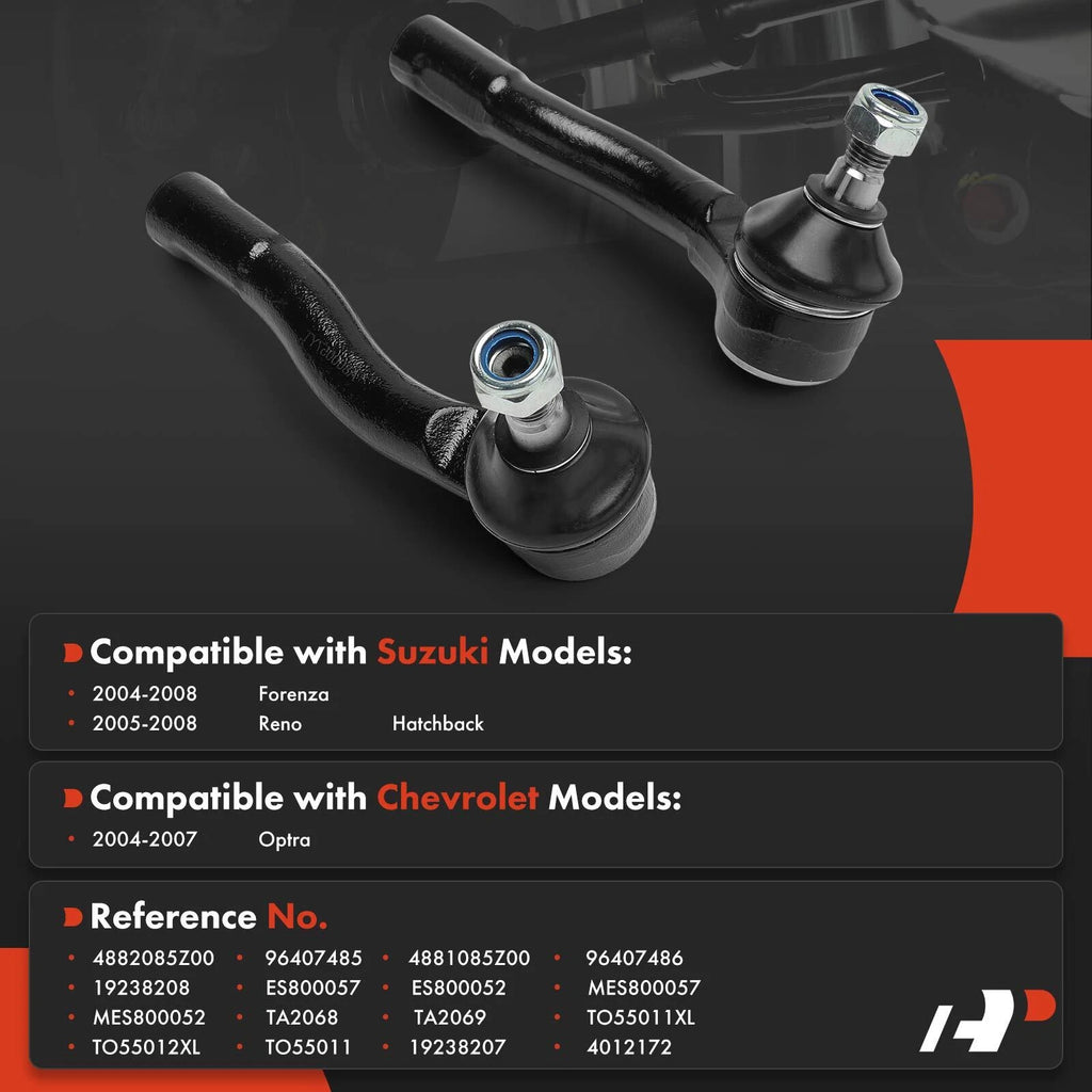 2X Front Outer Tie Rod Ends for Chevy Optra, Suzuki Forenza (2004-2007)