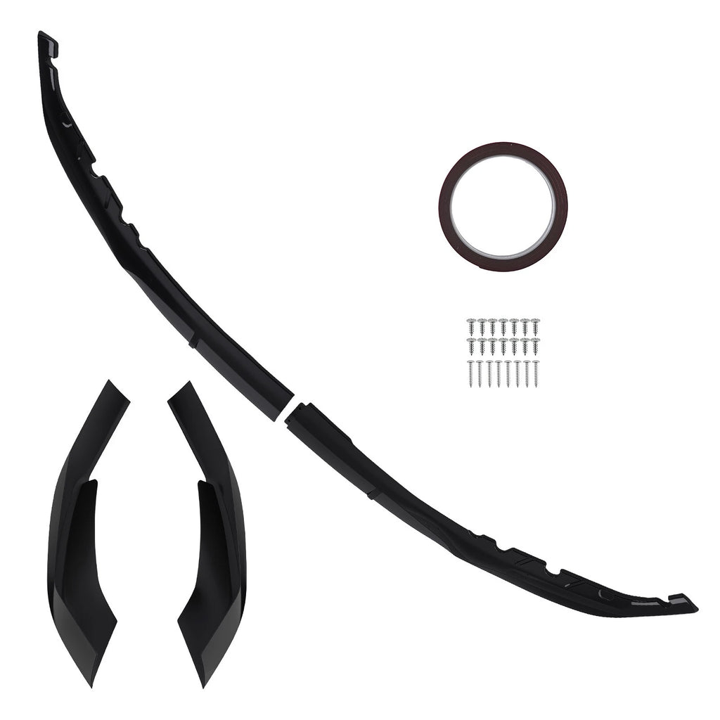 Front Bumper Lip Spoiler For 2017-2020 BMW 5 Series G30 M Sport Glossy Black