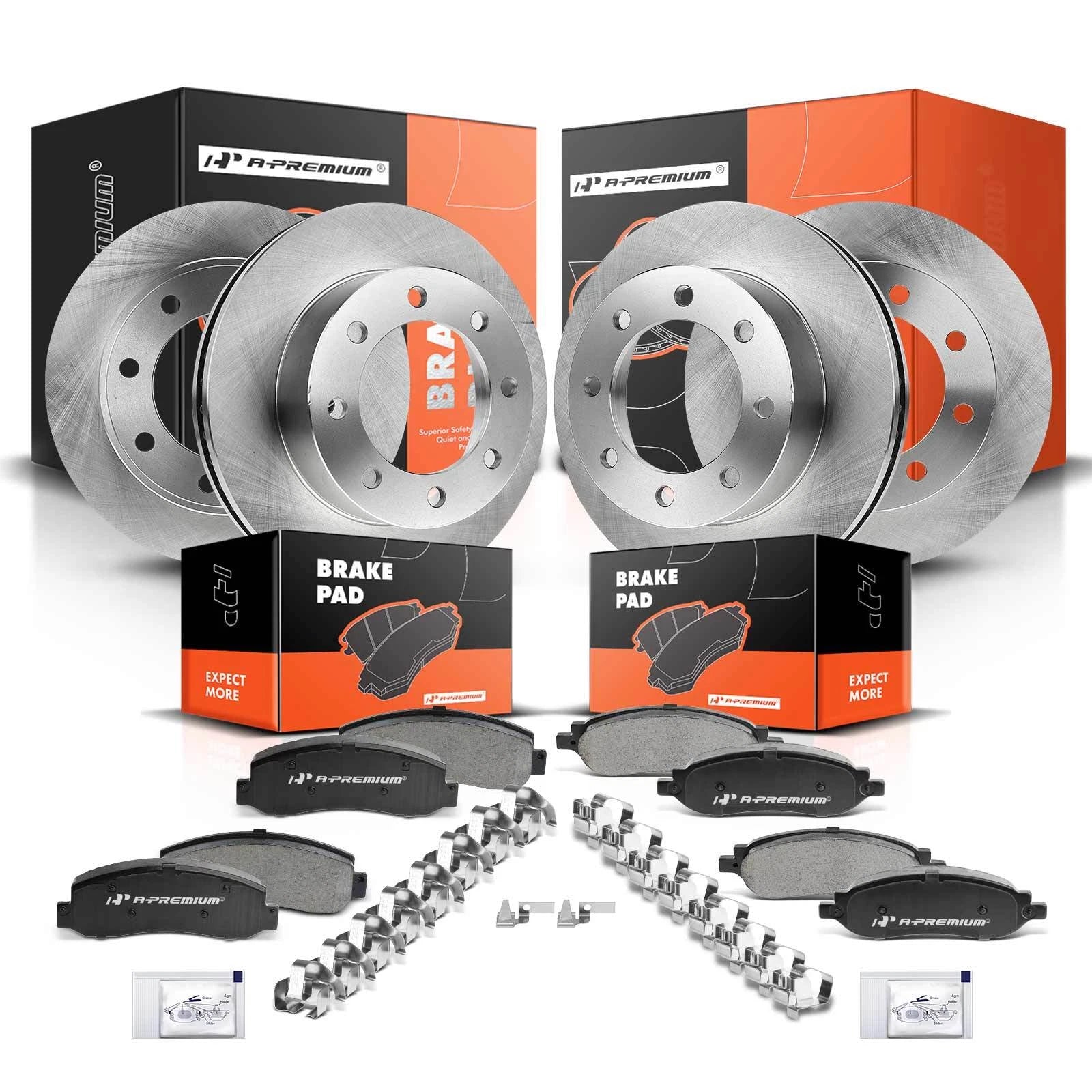 Disc Brake Rotor & Ceramic Pad Set for Ford F-250 Super Duty