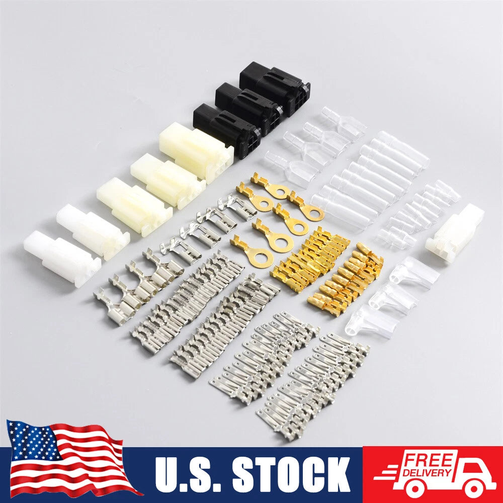 Set of 10 Motorcycle Male & Female Bullet Connectors Wiring Loom Repair Kit
