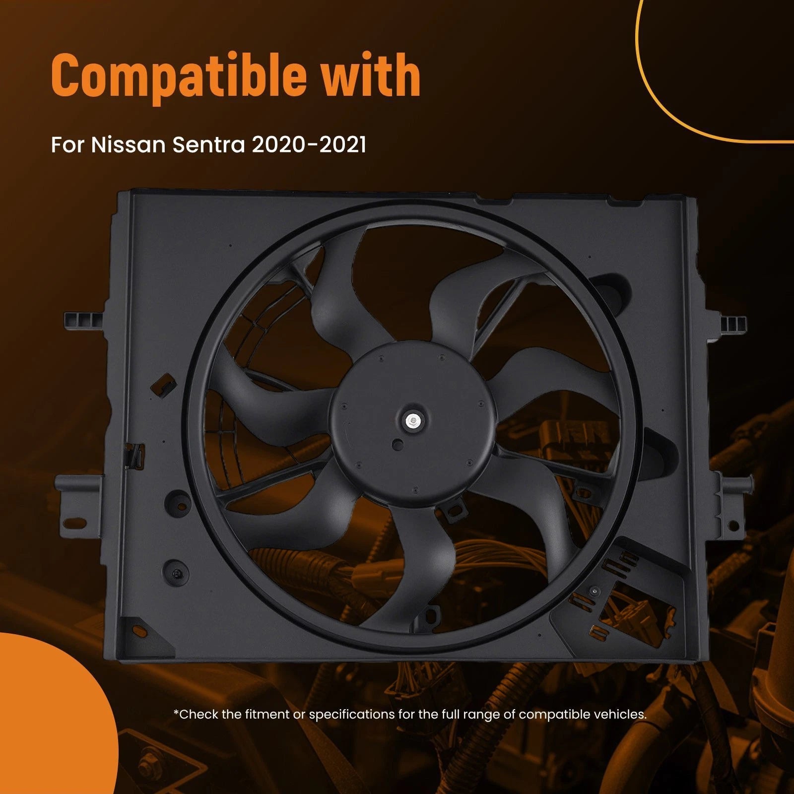 Electric Radiator Cooling Fan for Nissan Sentra (2020–2021) 214816LB0B NI3115164