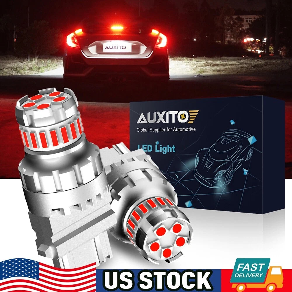 2X Red LED Brake Tail Parking Stop Light Bulbs for Various Models