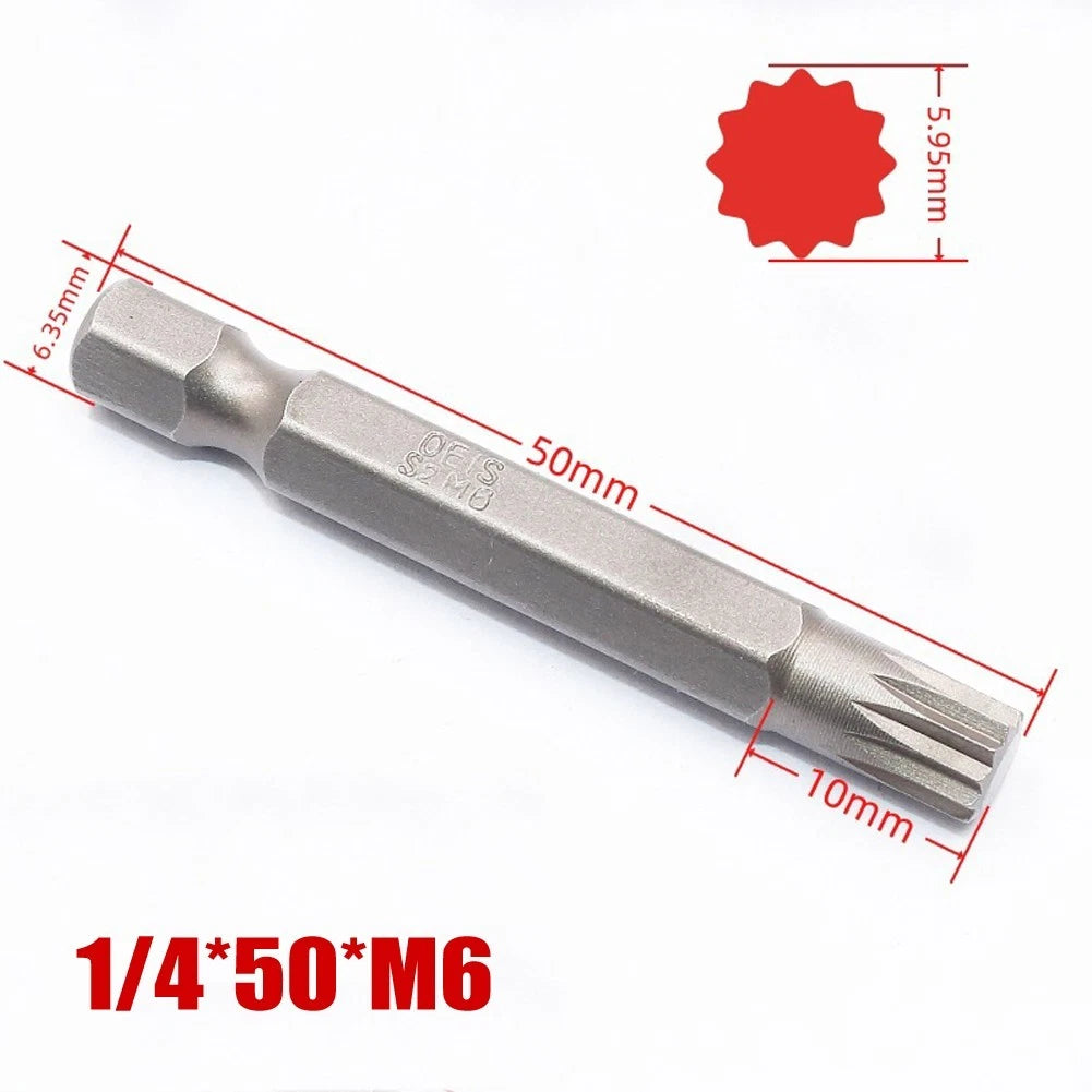 12 Point Magnetic Screwdriver Bit Set for (M)