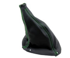 Leather Manual Shift Boot Cover for Ford Mustang (1987–1993) Green Stitch