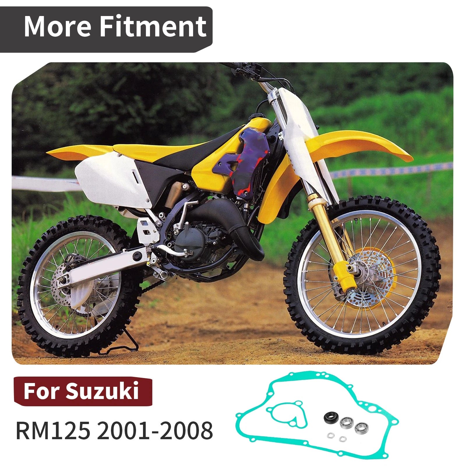 Water Pump Rebuild Kit for Suzuki RM125 (2001–2008) 11482-36F00