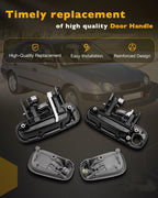 Door Handle Set w/ Lock Cylinder & Key for Toyota Prizm (1998–2002)