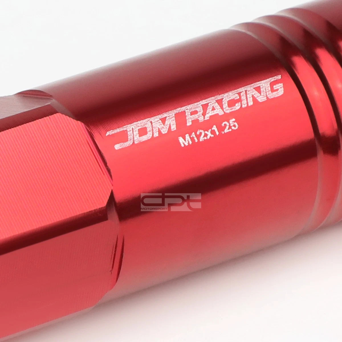 20x Open End M12x1.25 60mm Tall Red Aluminum Lug Nuts + Adapter