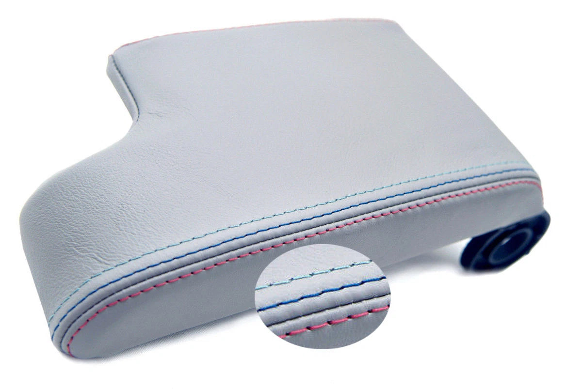 Leather Synthetic Console Armrest Cover for BMW E46 (1999–2004) Gray