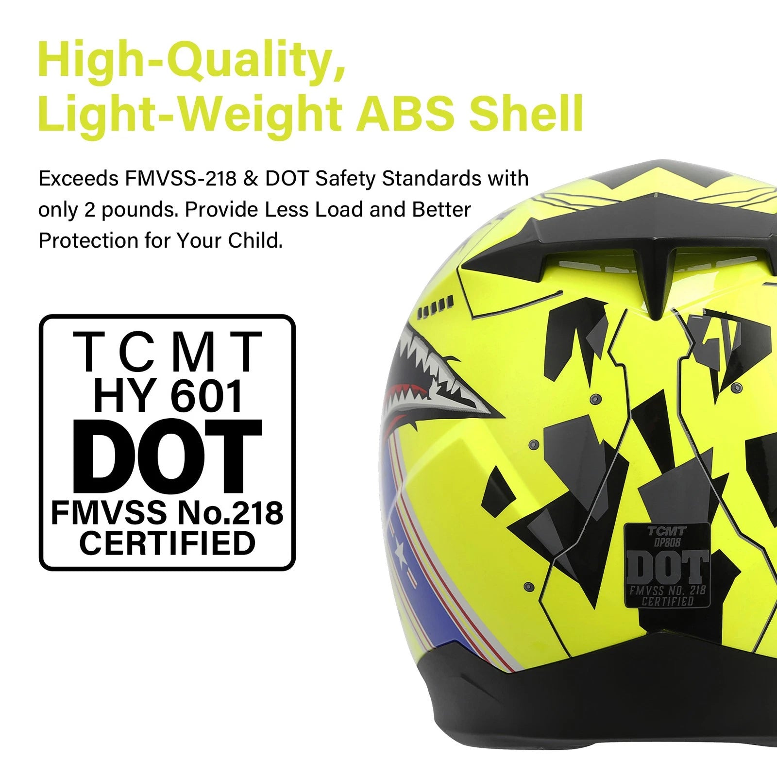 Youth Full Face Helmet for Motorcycle Offroad Dirt Bike (S-XXL)