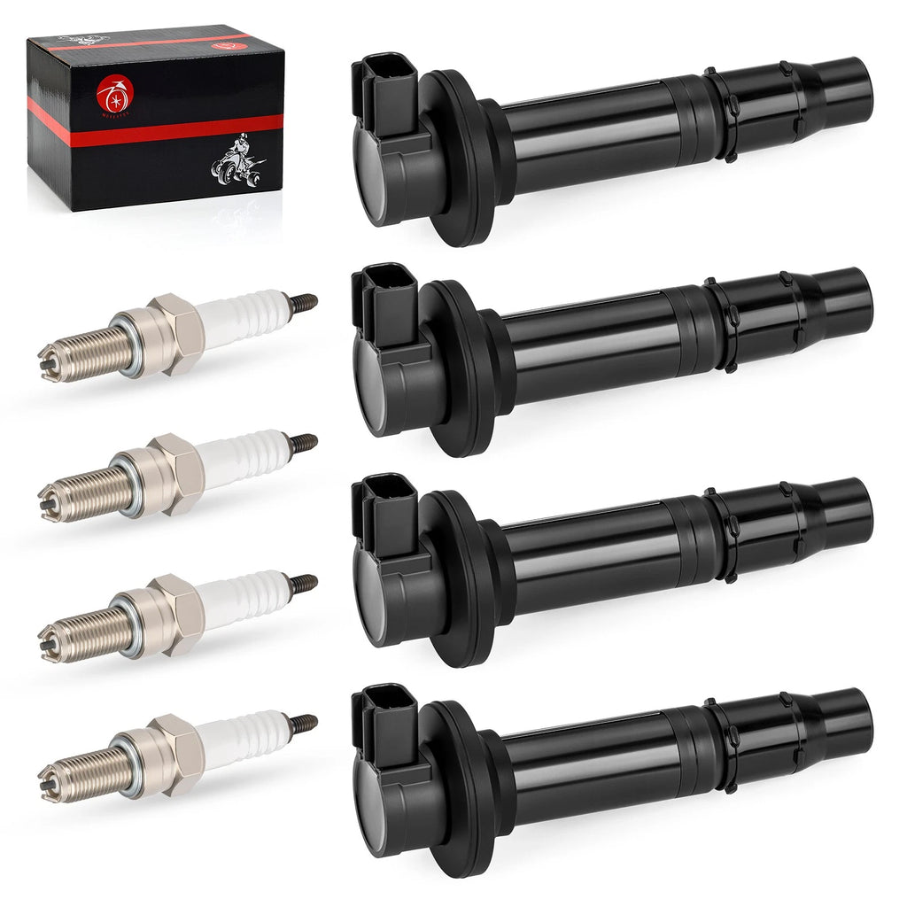 Set of 4 Ignition Coils w/ Spark Plug for Yamaha YZF R6/YZF R6S (1999–2002)