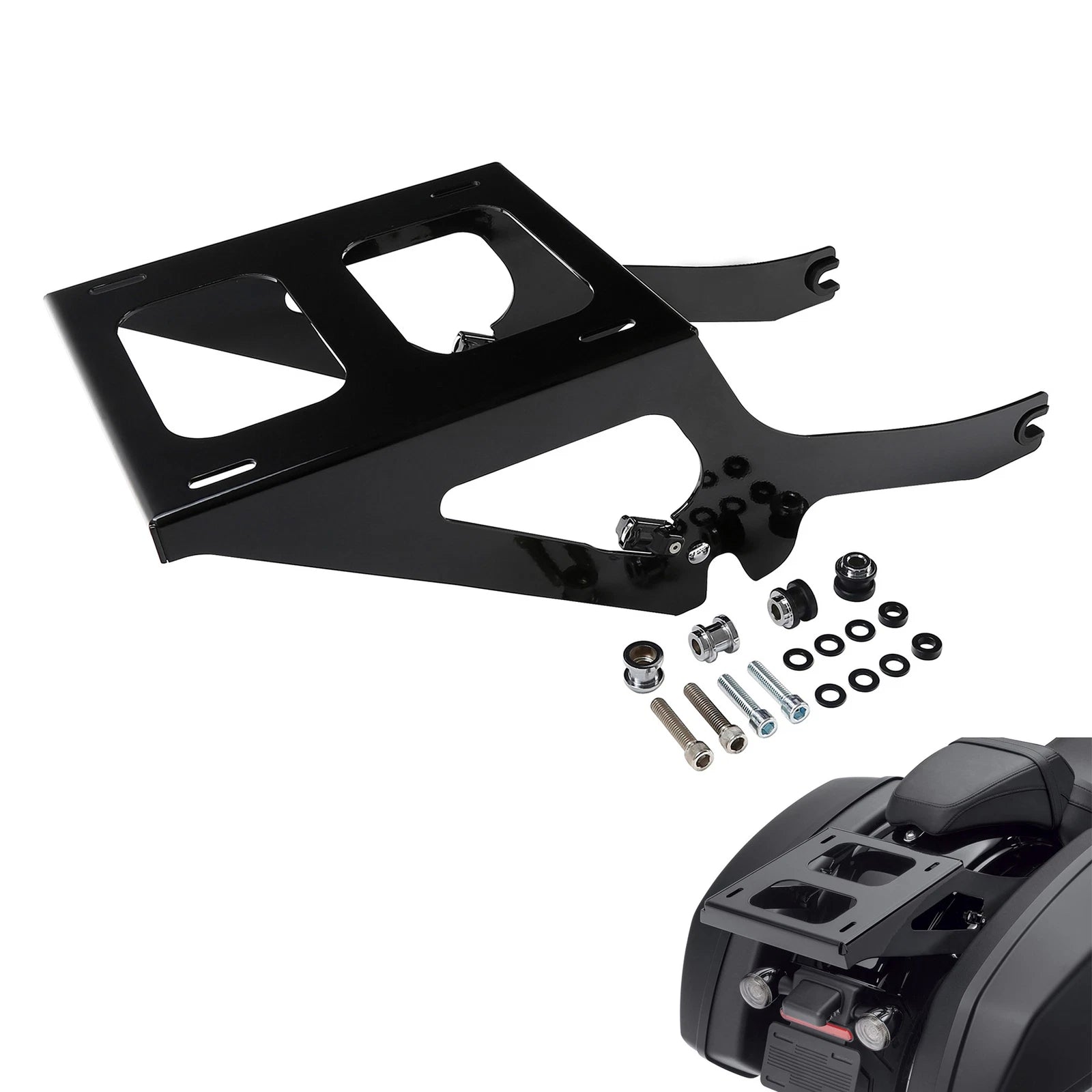 2-Up Mounting Rack for Harley FLDE FLHC FLHCS (2018–2025) Black