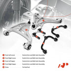 6X Front Control Arm with Ball Joint Tie Rod End for Ford F-150