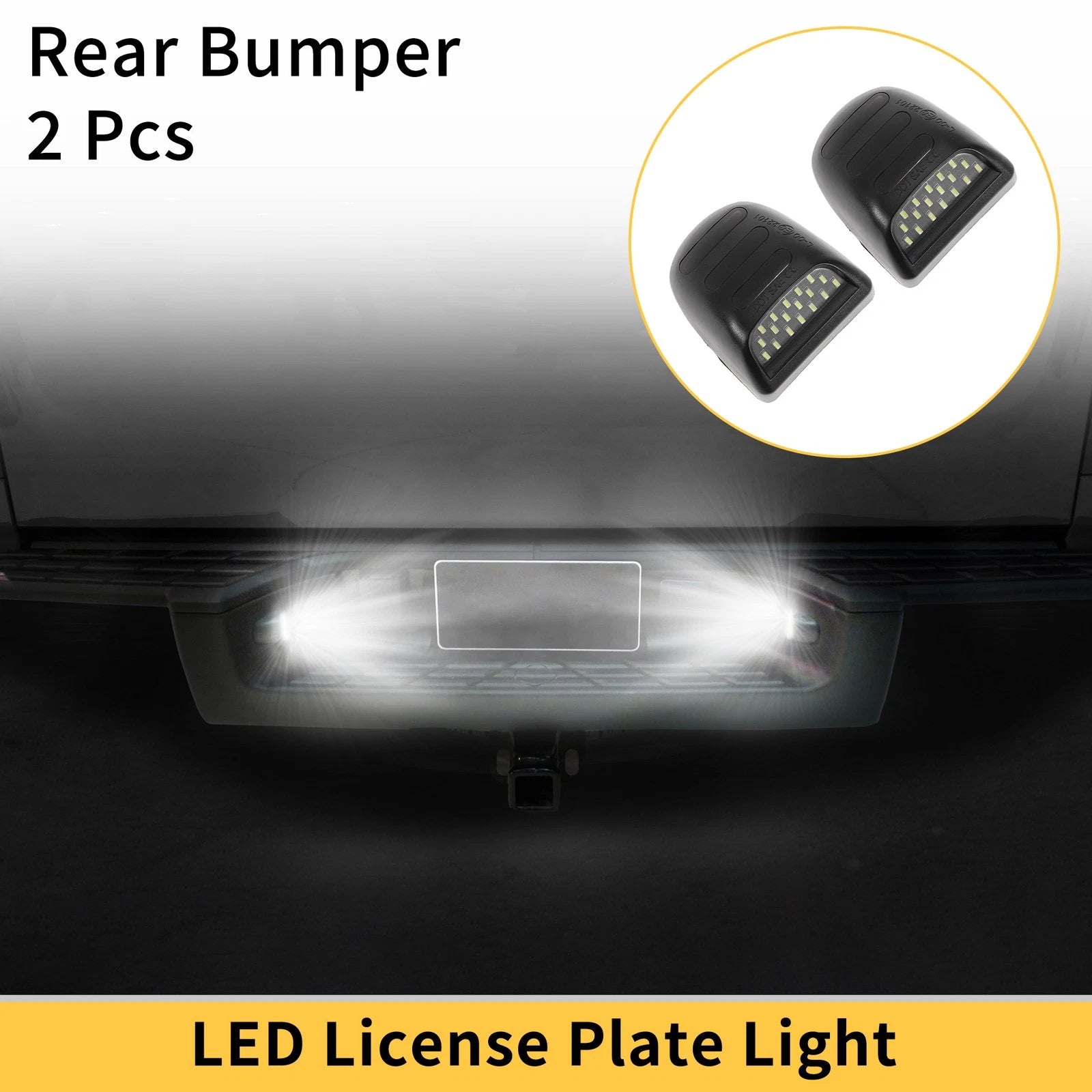 2X License Plate Light White Red for Chevrolet Silverado GMC 