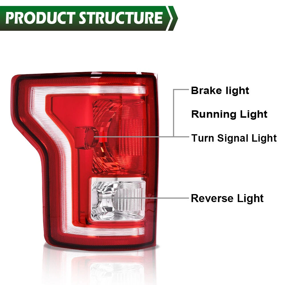 Tail Light Lamp Left Driver Side for Ford F-150 (2015–2017)