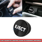 EJECT Cigarette Lighter Plug Cover for Black Alloy (12V–12V)