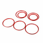 Red Aluminum AC Air Outlet Ring Decor Circle for Mercedes C-Class (2015-2021)