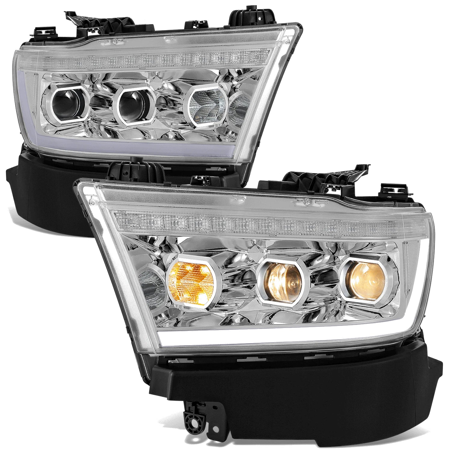 Chrome Projector Headlights for Ram 1500 (2019–2024)