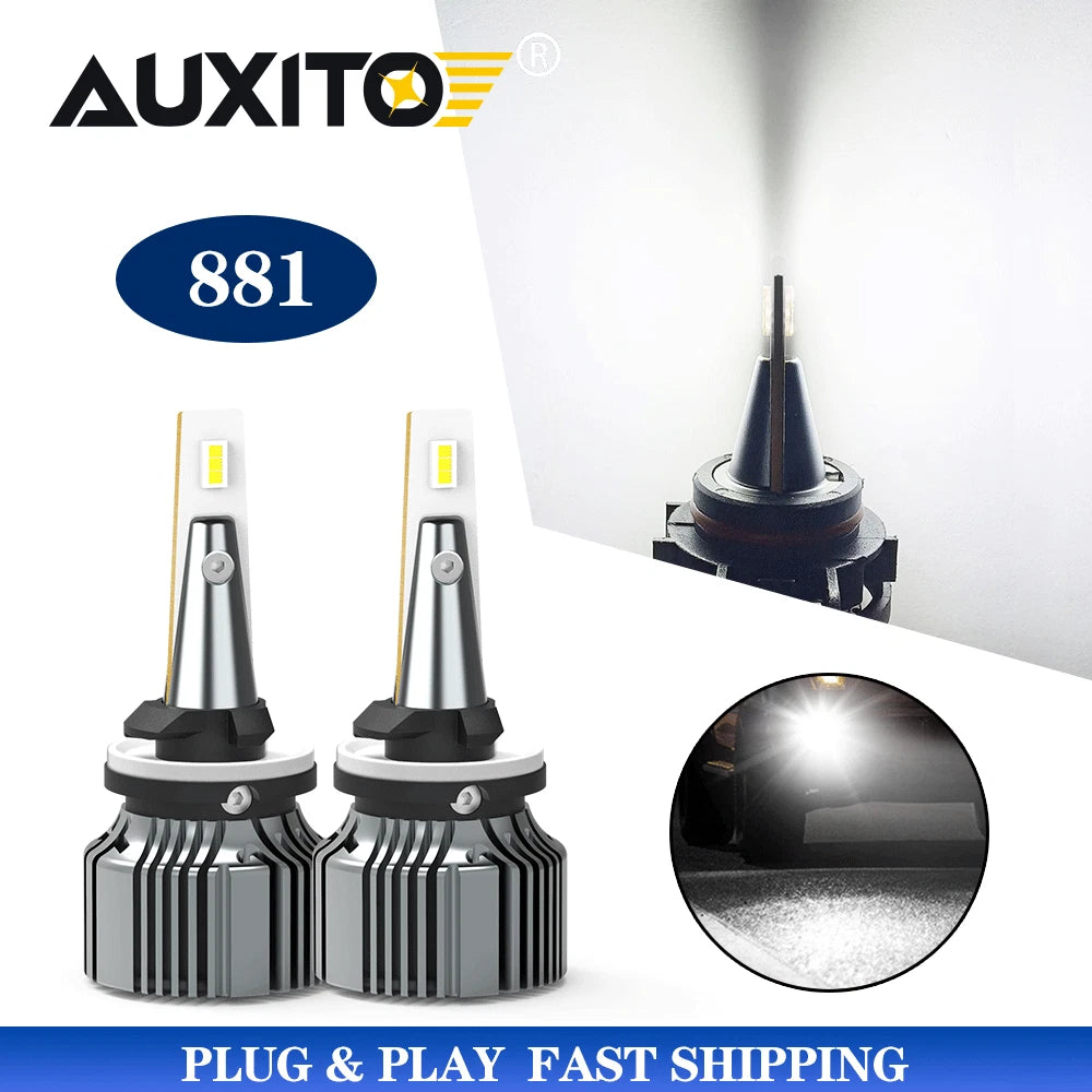 2X LED Fog Light Bulbs 881 894 889 886 for AUXITO (6000K Cool White)