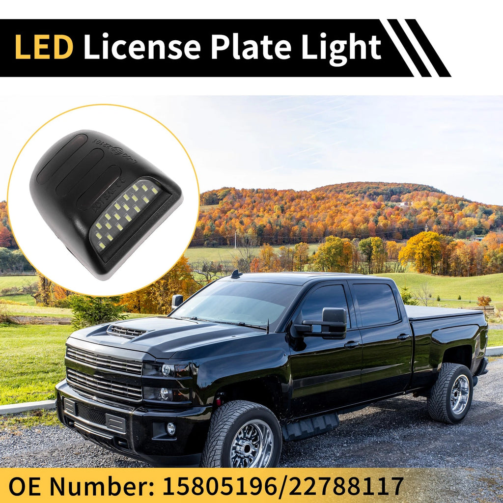 2X License Plate Light White Red for Chevrolet Silverado GMC 