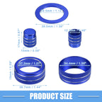 8pcs AC Switch Air Vent Knob Engine Button Cover for Honda Civic (2022–2023) Blue