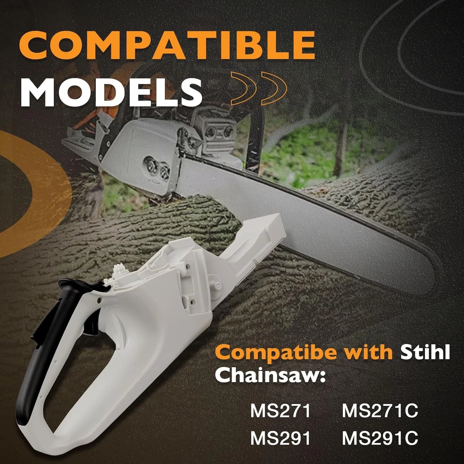 Chainsaw Fuel Gas Tank Rear Handle Assembly for Stihl MS271 MS291 (2010-2023)
