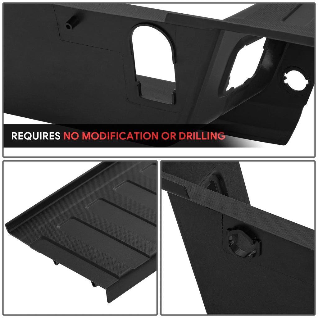 Rear Bumper Step Pad for Ford F-250 F-350 SD (2017–2022) w/ Sensor Holes Black