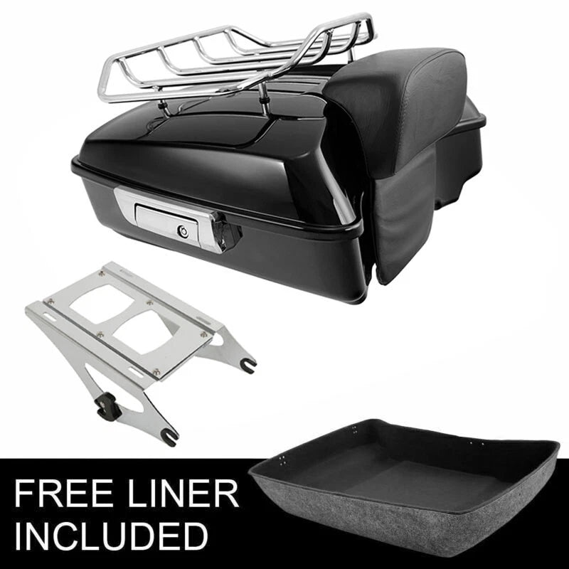 Chopped Tour Trunk Backrest Rack Mount for Harley Touring Road Glide (2014–2026)