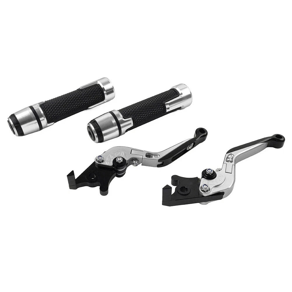 Silver Extendable Brake Clutch Levers Set for Suzuki GSR750 (2011–2016)