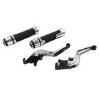 Silver Extendable Brake Clutch Levers Set for Suzuki GSR750 (2011–2016)