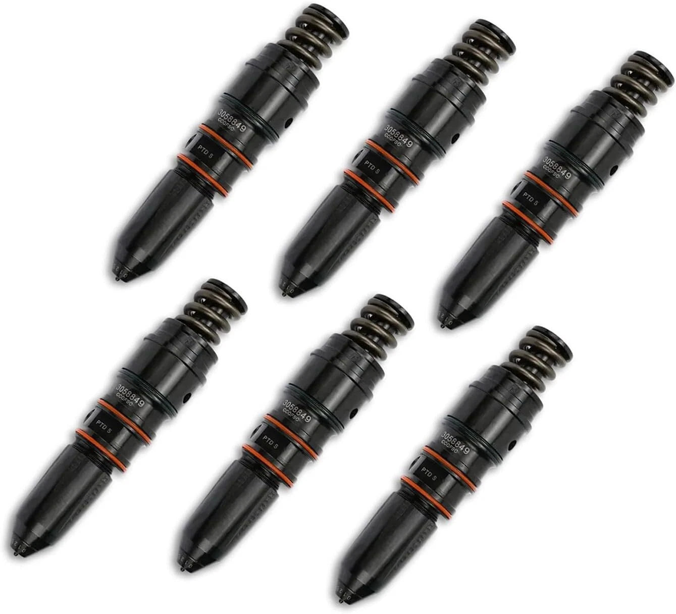 Set of 6 Fuel Injectors for Cummins V28 VTA28 (Diesel Truck)
