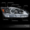 Right Passenger Side Projector Headlight for Lexus CT200H (2011–2017)