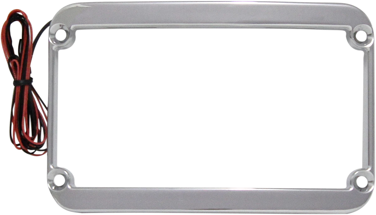 Lighted Chrome License Plate Frame for KLOCK WERKS (KWS-01-0089)