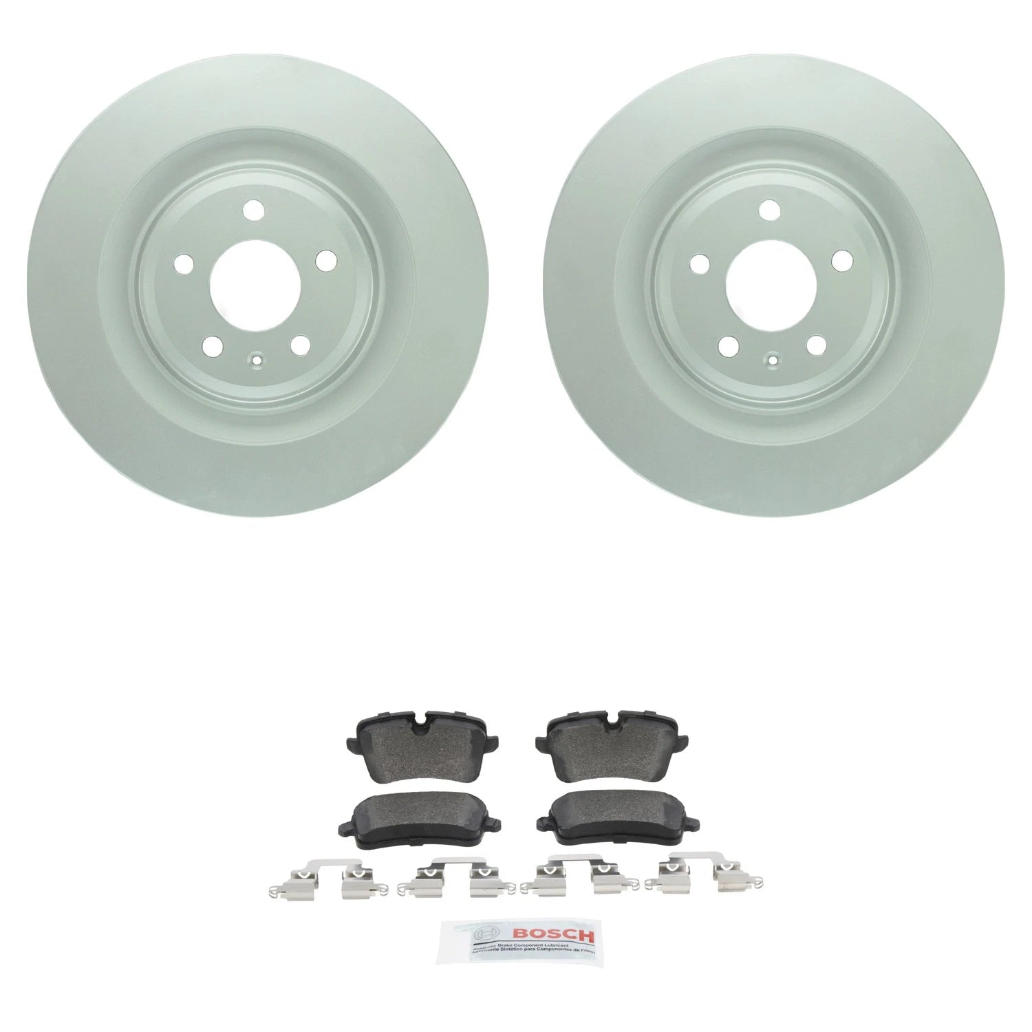 Bosch Rear Quietcast Rotors & Semi-Met Disc Brake Pad Kit for Audi A8 Quattro (2011–2019)