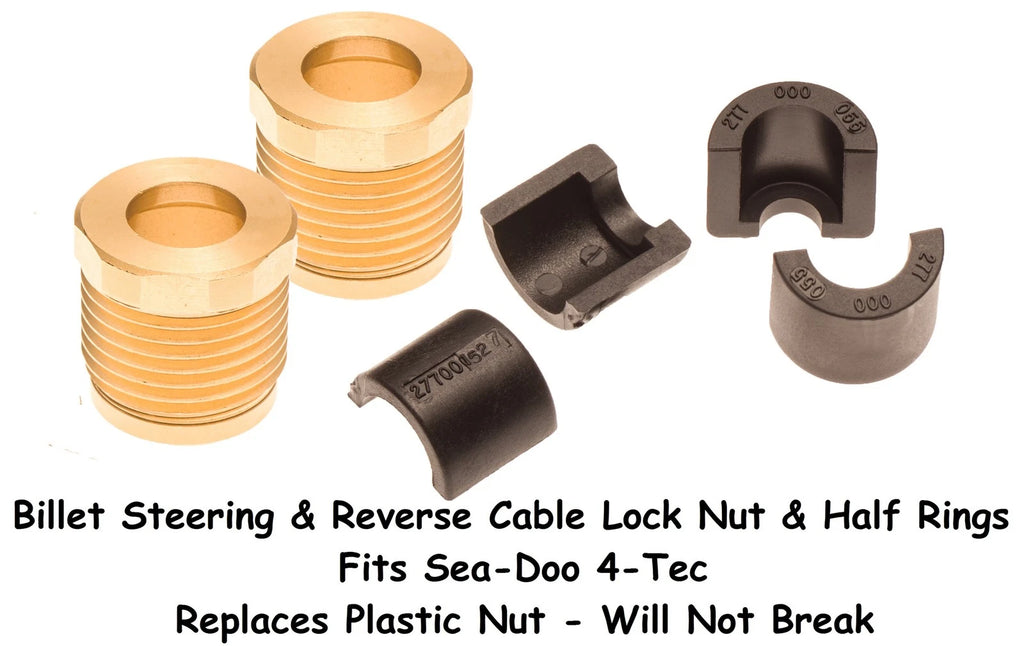 Steering Reverse Cable Billet Lock Nut & Half Ring Set for Sea Doo 4Tec (2002–2023)
