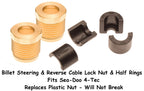 Steering Reverse Cable Billet Lock Nut & Half Ring Set for Sea Doo 4Tec (2002–2023)