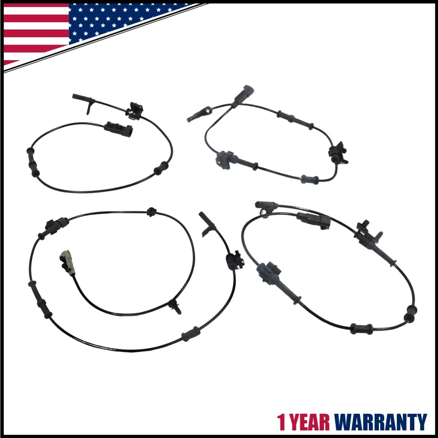 Set of 4 ABS Wheel Speed Sensors for Challenger Charger 300 (2015–2022) RWD