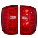 Set of 2 Full LED Tail Brake Light Lamps for Silverado Sierra 1500 2500 (2014–2019)