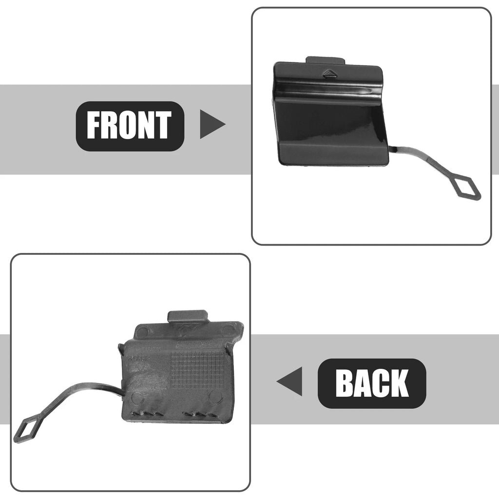 Tow Eye Hook Cover Cap for BMW 550i (2011–2013) - Black