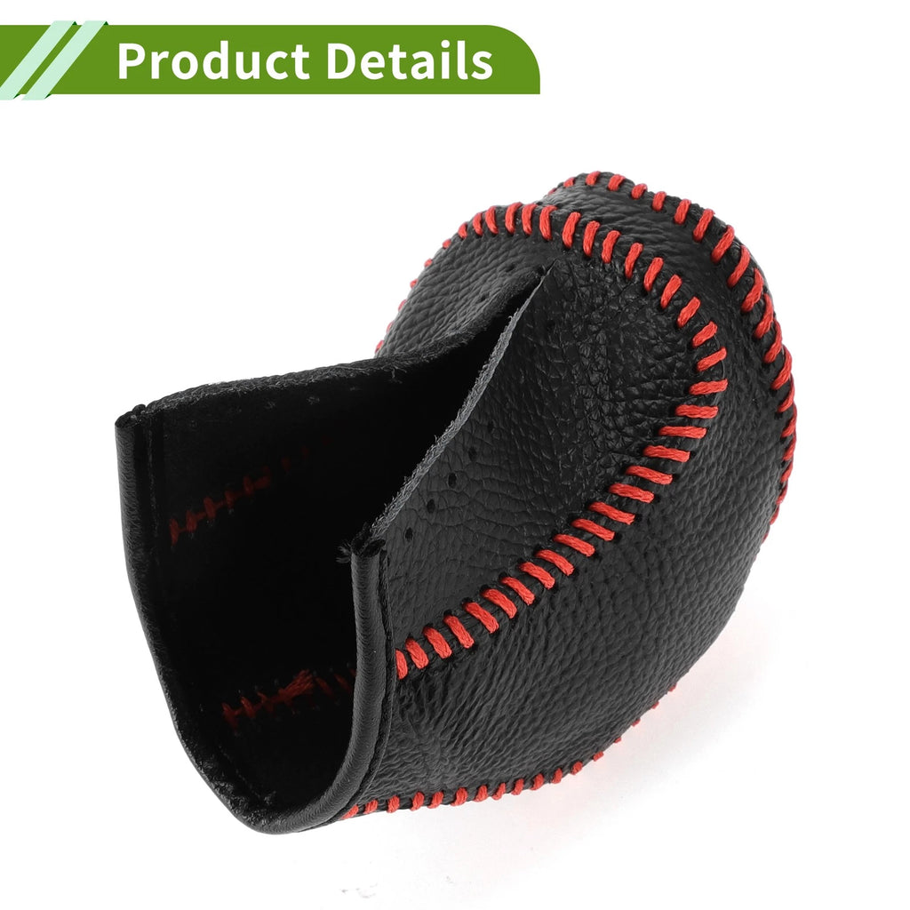 Set of 1 Gear Shift Knob Cover for Toyota Tacoma (2016–2022) Pebbled Black Red