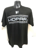 Licensed Mopar T-Shirt with White Established 1937 Emblem for Dodge Jeep RAM
