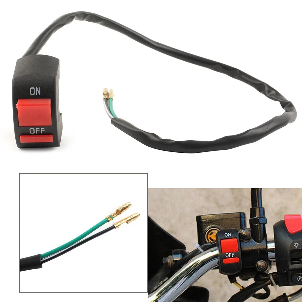 12V Motorcycle Handlebar Kill On-Off Latching Switch for ATV Dirt Bike