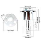 Toilet Flush Valve Button for Standard Toilets (Oval, 2 Inch)
