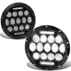 LED DRL Projector Headlights for Jeep Wrangler JK (2007–2018) - Black Housing